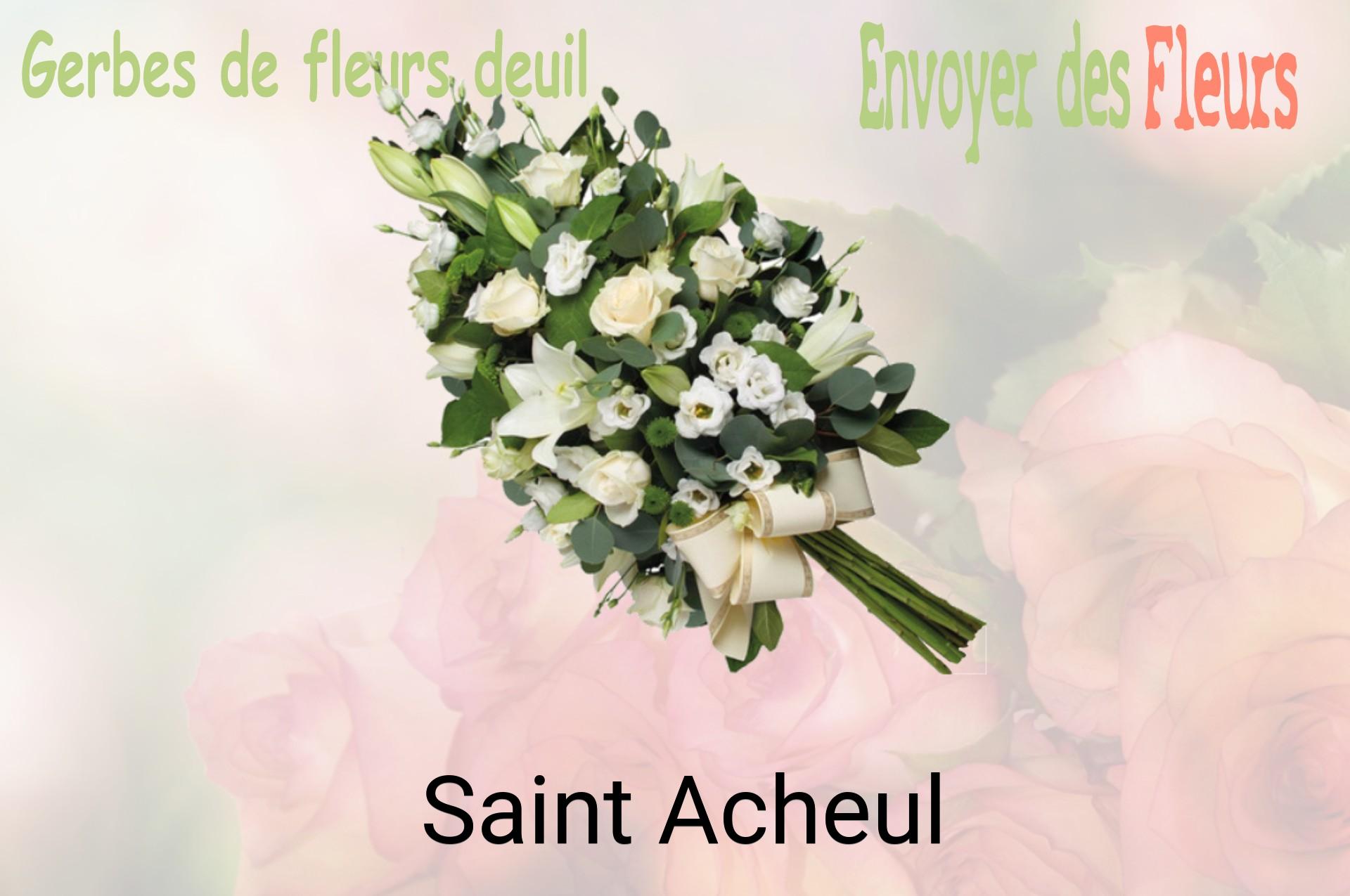 Gerbe de fleurs de deuil livrée à Saint-Acheul